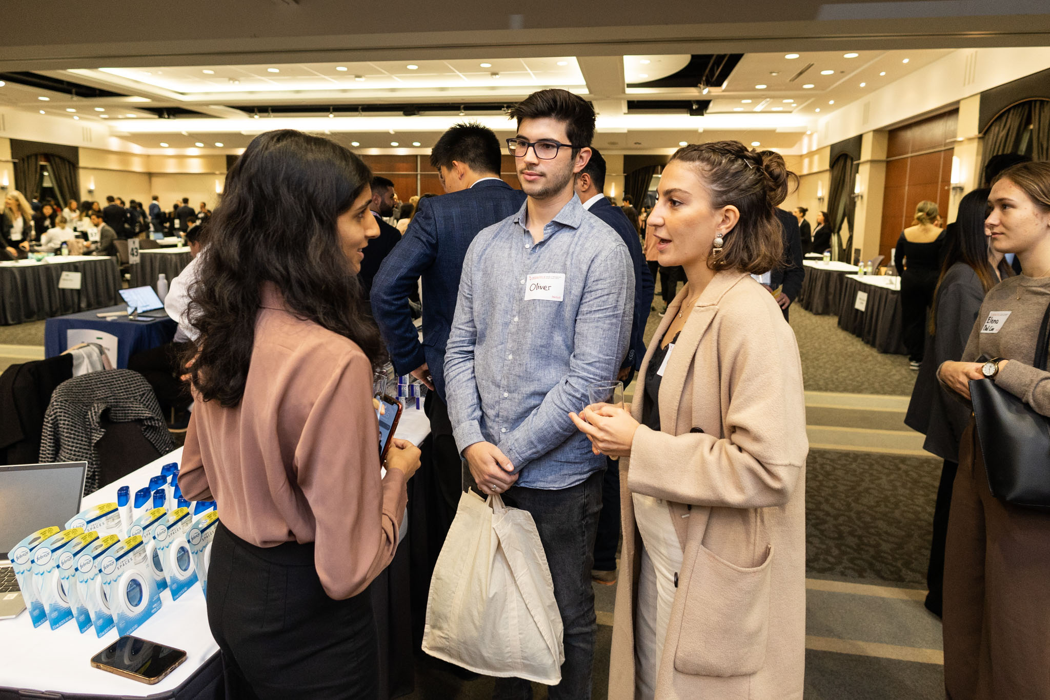 Students engaged in event